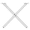 X-Shaped Coffee Table Legs - White Steel (50x42-43 cm) - 2 pcs