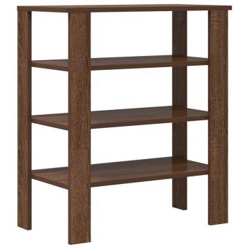 Shoe Rack Brown Oak 61x32x70 cm | Durable Engineered Wood