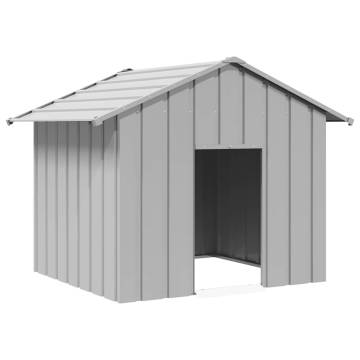 Durable Dog House with Roof - 131x101x102 cm Galvanised Steel