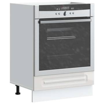 Oven Cabinet Kalmar High Gloss White - Durable & Stylish