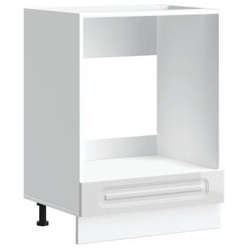 Oven Cabinet Kalmar High Gloss White - Durable & Stylish