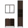 4 Piece Brown Oak Bathroom Furniture Set | Stylish & Durable