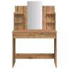 Artisan Oak Dressing Table with Mirror - Stylish & Functional