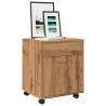 Rolling Cabinet Artisan Oak - Versatile Storage Solution