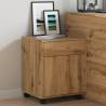 Rolling Cabinet Artisan Oak - Versatile Storage Solution