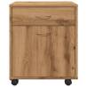 Rolling Cabinet Artisan Oak - Versatile Storage Solution