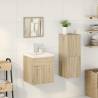 4 Piece Bathroom Furniture Set - Sonoma Oak Wood | HipoMarket