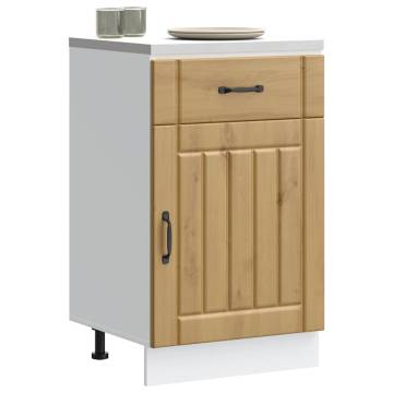 Kitchen Base Cabinet Lucca in Artisan Oak | Durable Storage