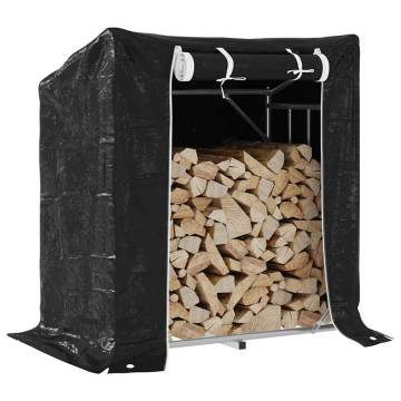 vidaXL Firewood Rack with Rain Cover | Durable Galvanised Steel