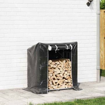 vidaXL Firewood Rack with Rain Cover | Durable Galvanised Steel