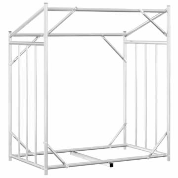 vidaXL Firewood Rack with Rain Cover | Durable Galvanised Steel