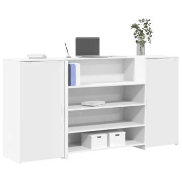 Reception Desk White 200x50x103.5 cm - Stylish & Functional