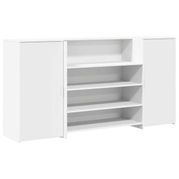 Reception Desk White 200x50x103.5 cm - Stylish & Functional