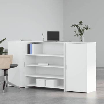 Reception Desk White 200x50x103.5 cm - Stylish & Functional