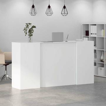 Reception Desk White 200x50x103.5 cm - Stylish & Functional