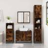 4 Piece Bathroom Furniture Set - Smoked Oak | Hipo Market