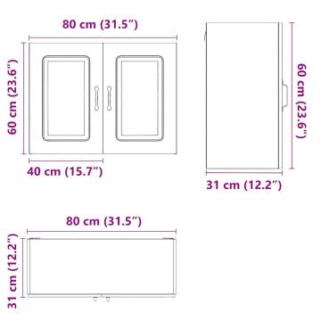 Kalmar Sonoma Oak Kitchen Wall Cabinet - Optimal Storage Solutions