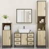 4 Piece Bathroom Furniture Set - Sonoma Oak Engineered Wood