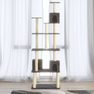 Cat Tree with Sisal Scratching Posts - Dark Grey 188 cm