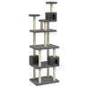 Cat Tree with Sisal Scratching Posts - Dark Grey 188 cm