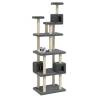 Cat Tree with Sisal Scratching Posts - Dark Grey 188 cm