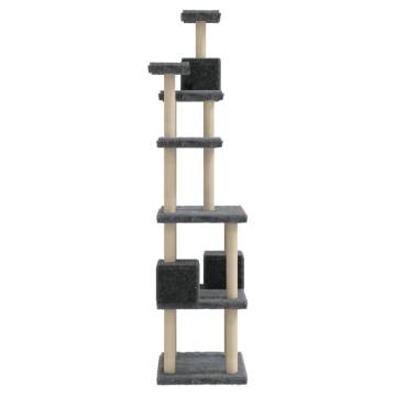 Cat Tree with Sisal Scratching Posts - Dark Grey 188 cm