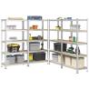  5-Layer Heavy-duty Shelves 4 pcs Silver Steel&Engineered Wood Colour silver Size 90 x 45 x 180 cm Quantity in Package 4 Amount 1 