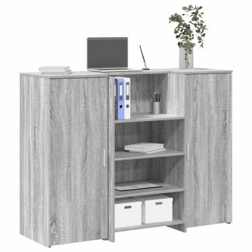 Reception Desk Grey Sonoma 135x50 cm - Durable & Versatile