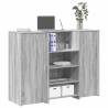  Reception Desk Grey Sonoma 135x50x103.5 cm Engineered Wood Colour grey sonoma Size 135 x 50 x 103.5 cm 