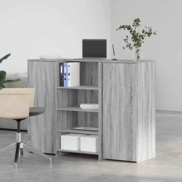 Reception Desk Grey Sonoma 135x50 cm - Durable & Versatile