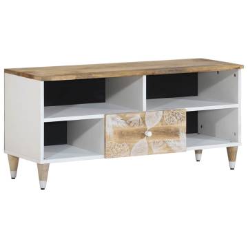 Stylish TV Cabinet - Solid Mango Wood | HipoMarket UK