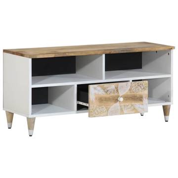 Stylish TV Cabinet - Solid Mango Wood | HipoMarket UK