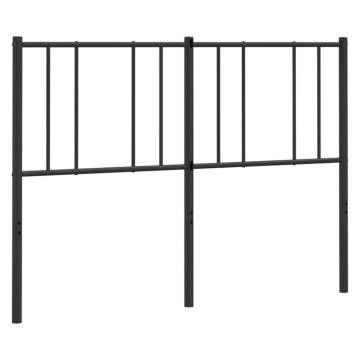 Stylish Black Metal Headboard 140 cm | Sturdy & Elegant Design