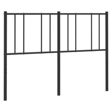 Stylish Black Metal Headboard 140 cm | Sturdy & Elegant Design