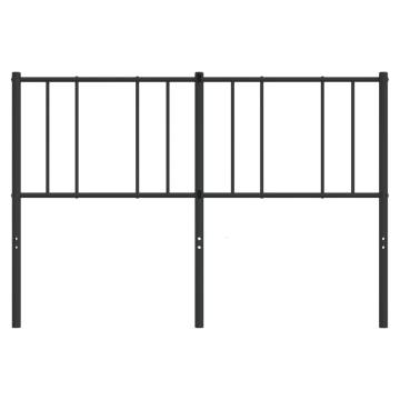 Stylish Black Metal Headboard 140 cm | Sturdy & Elegant Design