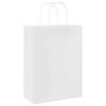 250 White Paper Bags with Handles - Eco-Friendly Packaging