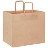 50 Pack Brown Paper Bags with Handles - Eco-Friendly & Durable