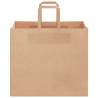 50 Pack Brown Paper Bags with Handles - Eco-Friendly & Durable