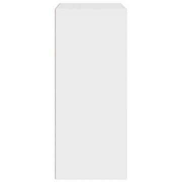 Stylish White Book Cabinet - 60x30x71.5 cm Engineered Wood