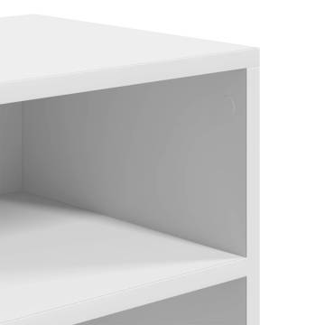 Stylish White Book Cabinet - 60x30x71.5 cm Engineered Wood