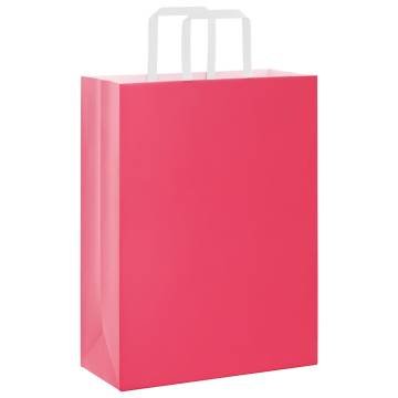 Paper Bags 50 pcs with Handles Pink - Sustainable & Durable