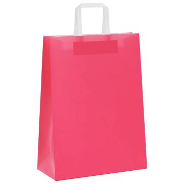 Paper Bags 50 pcs with Handles Pink - Sustainable & Durable