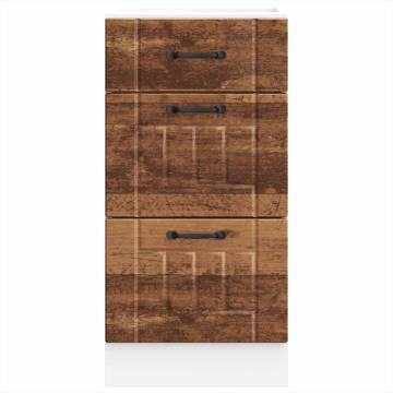 Lucca Old Wood Kitchen Base Cabinet - Durable & Stylish Storage