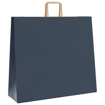 Durable Blue Paper Bags 50 pcs - Eco-Friendly & Versatile