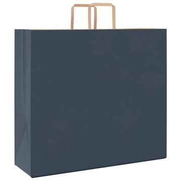 Durable Blue Paper Bags 50 pcs - Eco-Friendly & Versatile