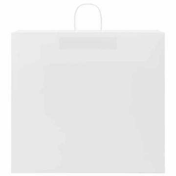 250 White Paper Bags with Handles - Eco-Friendly & Durable