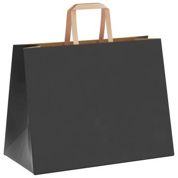 Paper Bags 250 pcs Black with Handles | Eco-Friendly Packaging