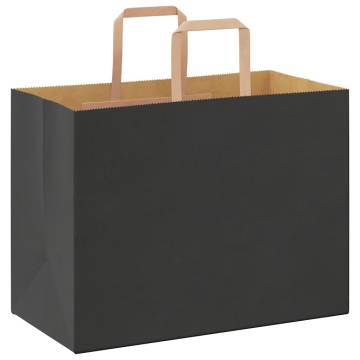 Paper Bags 250 pcs Black with Handles | Eco-Friendly Packaging