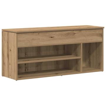 Shoe Bench Artisan Oak - Stylish & Functional Storage Solution