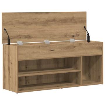 Shoe Bench Artisan Oak - Stylish & Functional Storage Solution